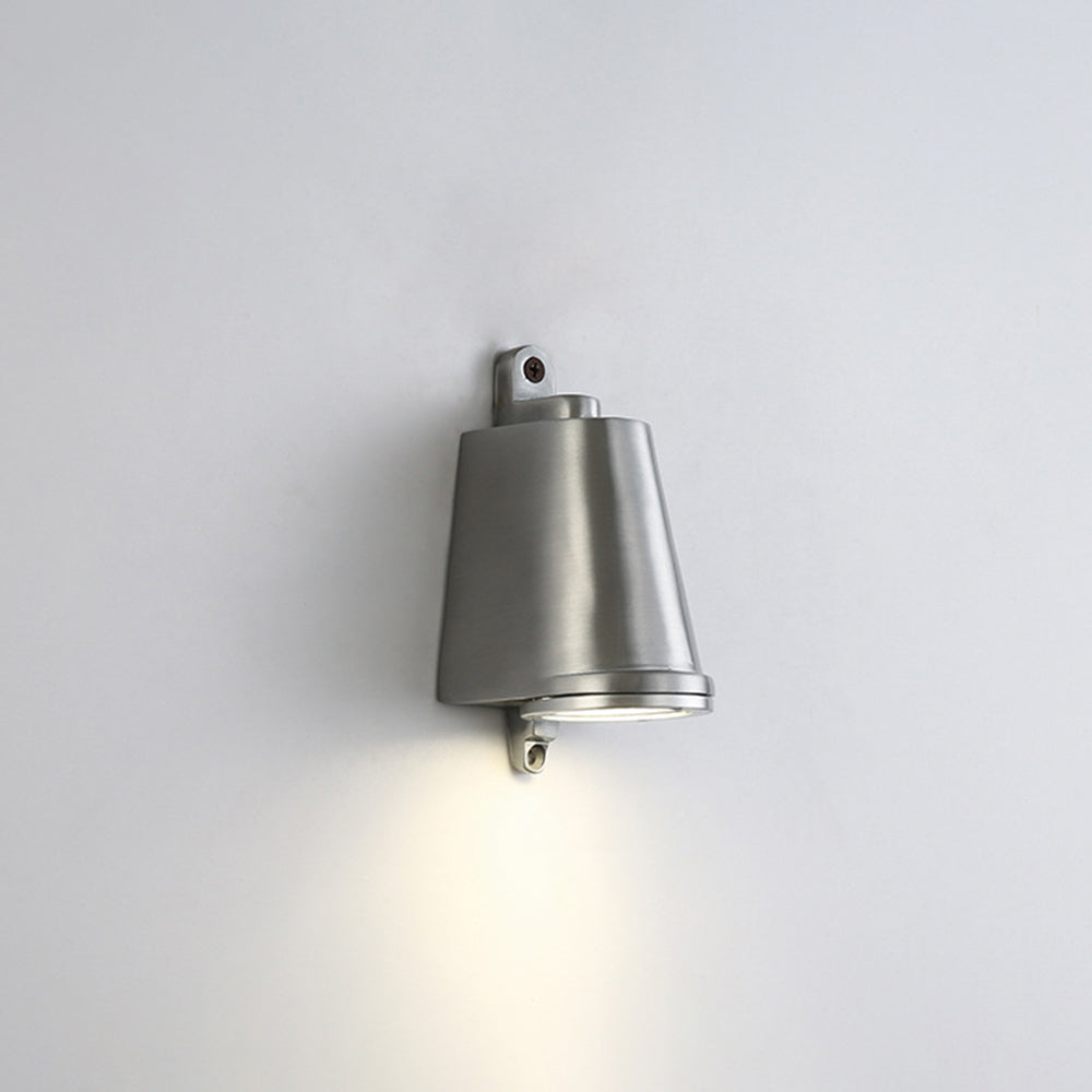 Ray Industrial Metal Bell Shaped Indoor Wall Lamp, Black/Grey/Coppery/Aluminum