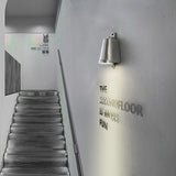 Ray Industrial Metal Bell Shaped Indoor Wall Lamp, Black/Grey/Coppery/Aluminum