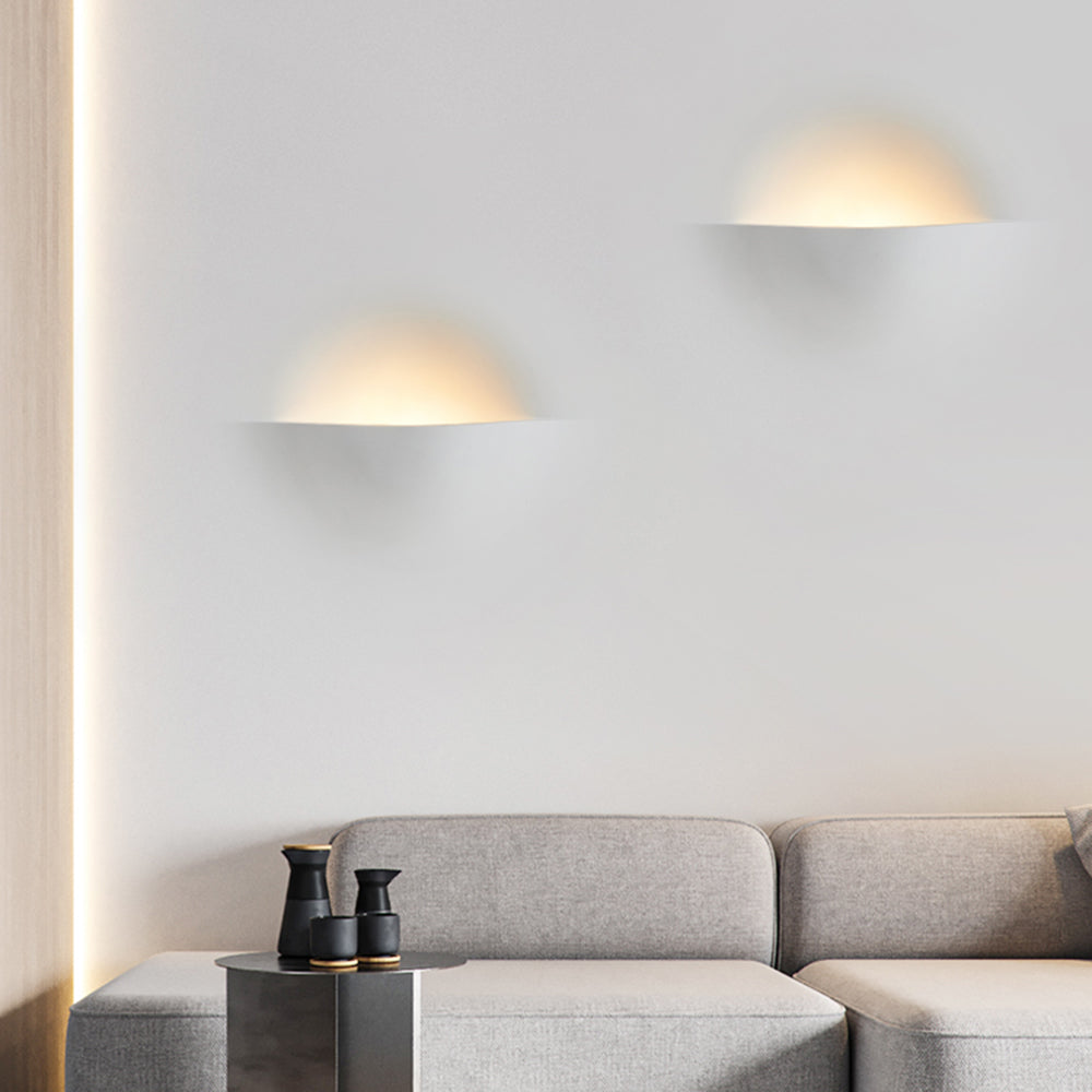 Aria Modern Recessed Metal/Plaster LED Wall Lamp, White