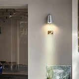 Ray Industrial Metal Bell Shaped Indoor Wall Lamp, Black/Grey/Coppery/Aluminum
