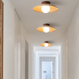 Muto Vintage Flush Mount Ceiling Light Wood/Metal/Glass Bar/Hotel