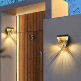 Laxor Waterproof Diamond Shape Metal/Crystal Outdoor Wall Lamp, Gold/Black