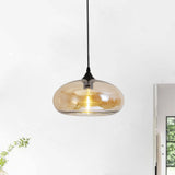 Valentina Modern Bread Shaped Glass Pendant Light, 6 Colour