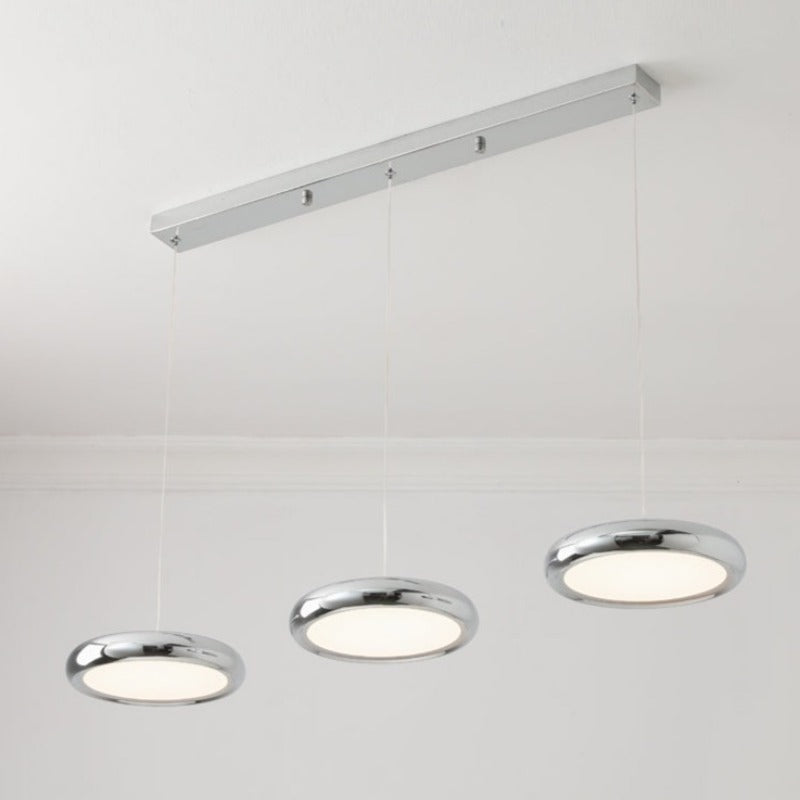Aria Modern Minimalist Pendant Light Red Black Silver Metal Bedroom