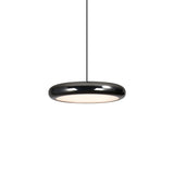 Aria Modern Minimalist Pendant Light Red Black Silver Metal Bedroom