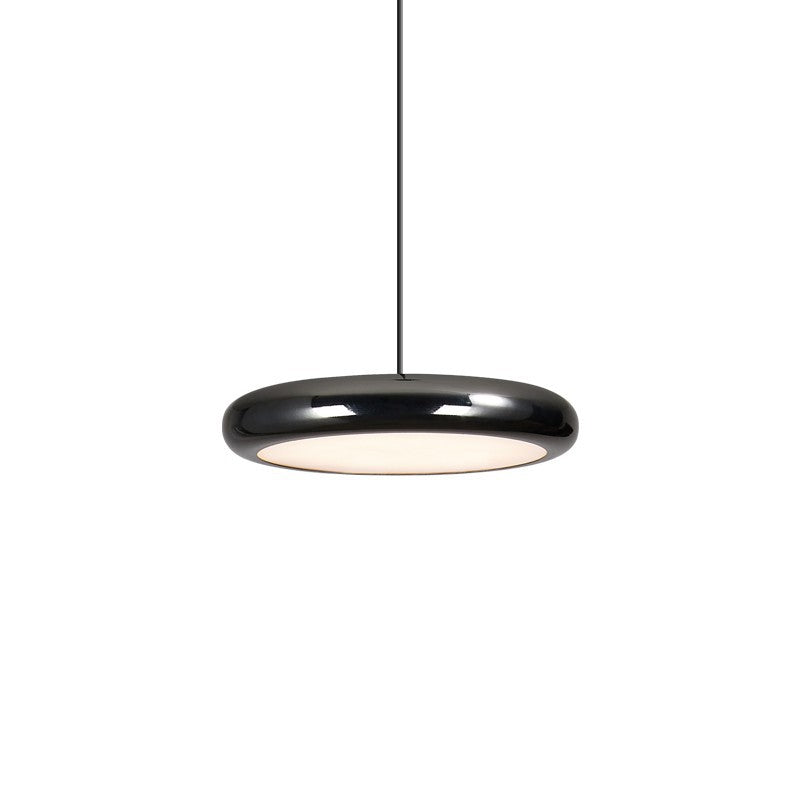 Aria Modern Minimalist Pendant Light Red Black Silver Metal Bedroom