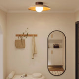 Muto Vintage Flush Mount Ceiling Light Wood/Metal/Glass Bar/Hotel