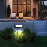 Ray Modern Metal Rectangular Outdoor Deck/Step Light, Black