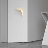Aria Modern Recessed Metal/Plaster LED Wall Lamp, White