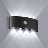 Ray Modern Simple Metal/ Fixtures Up And Down LED Light Wall Lamp, Black/White