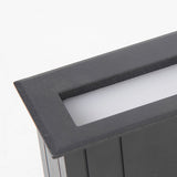 Ray Modern Metal Rectangular Outdoor Deck/Step Light, Black