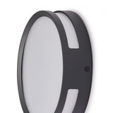 Ray Modern Round Metal/ Outdoor Waterproof Wall Lamp, Black