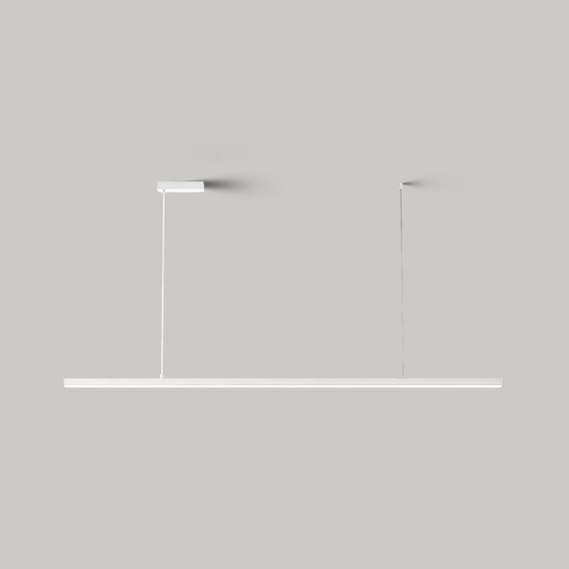 Arisha Minimalist Linear Metal Pendant Light, White/Black