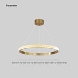 Kristy Modern Ring Metal/Arcylic LED Pendant Light, Black/Gold