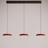 Aria Modern Minimalist Pendant Light Red Black Silver Metal Bedroom