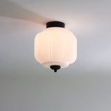 Elyra Green Glass Ceiling Lamp