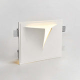Aria Modern Recessed Metal/Plaster LED Wall Lamp, White