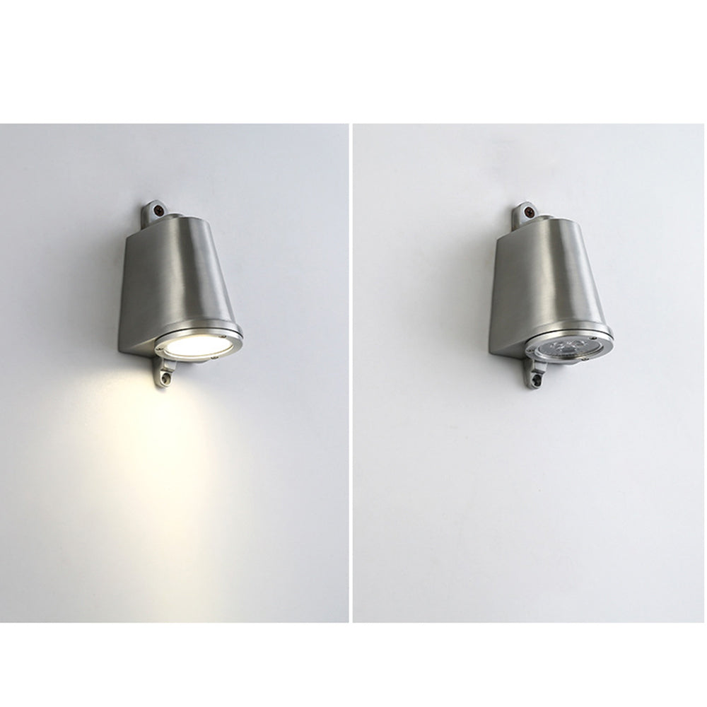 Ray Industrial Metal Bell Shaped Indoor Wall Lamp, Black/Grey/Coppery/Aluminum