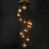Valentina Modern Spiral Ball Glass Staircase Chandelier