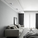 Arisha Flush Mount Ceiling Light Cylindrical Modern, Metal, Black/White, Hallway