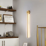 Fauro Modern Linear Metal&Silica Gel Wall Mount Lamps, Gold
