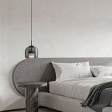 June Minimalist Pendant Light Glass Smoke Gray