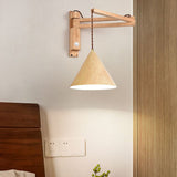 Muto Adjustable Wall Lamp, Wood/Metal, 2 Color, Living Room