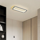 Arisha Minimalist Flush Mount Black Frame Rectangular Ceiling Light