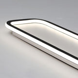 Arisha Minimalist Flush Mount Black Frame Rectangular Ceiling Light