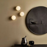 Valentina Modern Globe Shape Vanity Metal Glass LED Wall Lamp