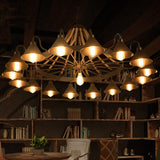Epoch Vintage Industrial Rope Chandelier  Living Room