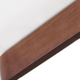 Muto Modern Geometric Walnut LED Flush Mount Ceiling Light