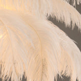 O'Moore Ostrich Contemporary Elegant Feather Chandelier, White