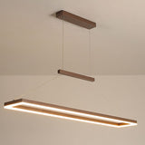 Gloen Modern Rectangular Hanging Pendant Light, Gold/Coffee
