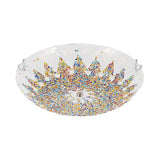 Tiffany Modern Mediterranean Glass Flush Mount Ceiling Light Blue/Yellow/White