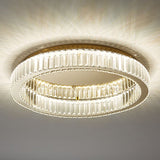 Kristy Modern Art Deco Circular Crystal Flush Mount Ceiling Light Gold