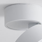 Arisha Flush Mount Ceiling Light Cylindrical Modern, Metal, Black/White, Hallway