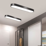 Arisha Oval Flush Mount LED Ceiling Light, Black/White/Grey/Gold