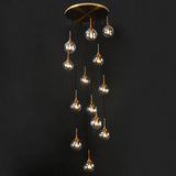 Valentina Modern Spiral Ball Glass Staircase Chandelier