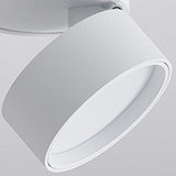 Arisha Flush Mount Ceiling Light Cylindrical Modern, Metal, Black/White, Hallway