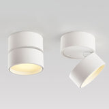 Arisha Flush Mount Ceiling Light Cylindrical Modern, Metal, Black/White, Hallway