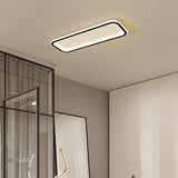 Arisha Minimalist Flush Mount Black Frame Rectangular Ceiling Light