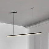 Arisha Minimalist Linear Metal Pendant Light, White/Black