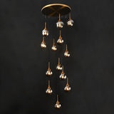 Valentina Modern Spiral Ball Glass Staircase Chandelier