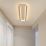 Arisha Minimalist Flush Mount Black Frame Rectangular Ceiling Light
