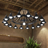 Epoch Vintage Industrial Rope Chandelier  Living Room