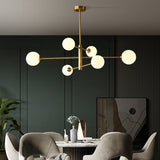 Valentina Modern Glass Shade Pendant Light, Copper/Black