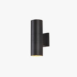 Kren Minimalist Metal Double-headed Outdoor Wall Lamp, Black