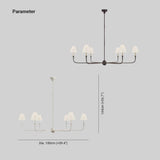 Silva Vintage Retro Metal Elegant Chandeliers Living Room