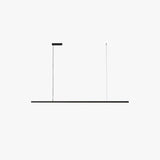 Arisha Minimalist Linear Metal Pendant Light, White/Black